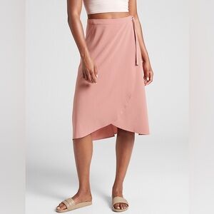 Athleta Grace Pink Wrap Skirt